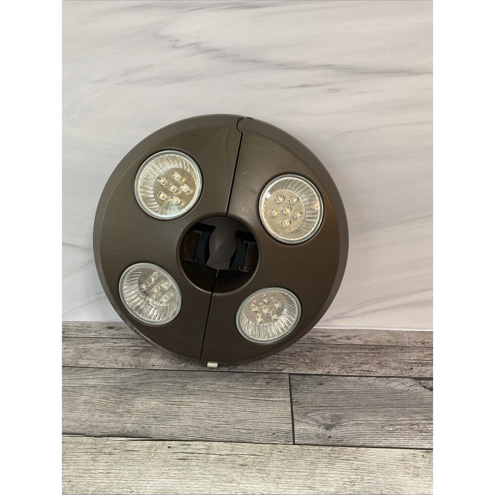 VEGA RECHARGEABLE UMBRELLA  OUTDOOR LAMP 24 LED LIGHTS CHAMPAGNE SUN-02